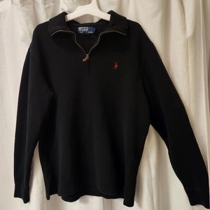 Black Polo by Ralph Lauren Quarterzip Pullover